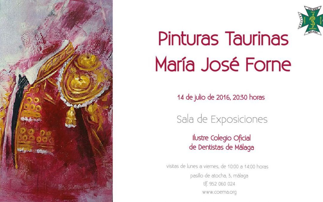 María José Forné y sus Pinturas Taurinas, protagonistas de la exposición del Colegio