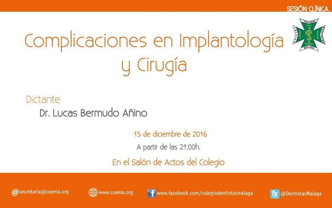 El presidente del Colegio cierra las sesiones clínicas de 2016