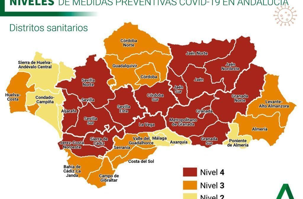 Medidas para hacer frente a la tasa de contagios entre la ciudadanía andaluza