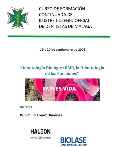 Abierto el plazo de inscripción al curso: “Odontología Biológica RMR, la Odontología de las Funciones»