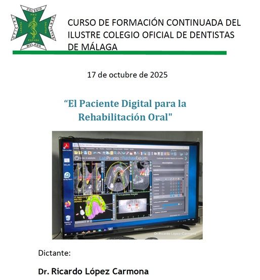 Abierto el plazo de inscripción al curso: «El Paciente Digital para la Rehabilitación Oral»