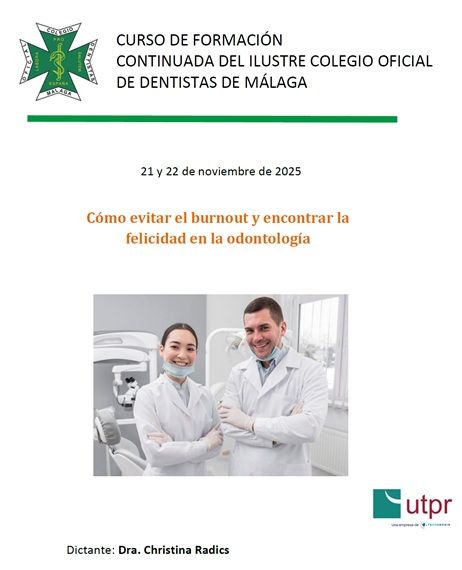 Abierto el plazo de inscripción al curso: “Cómo evitar el burnout y encontrar la felicidad en la odontología»