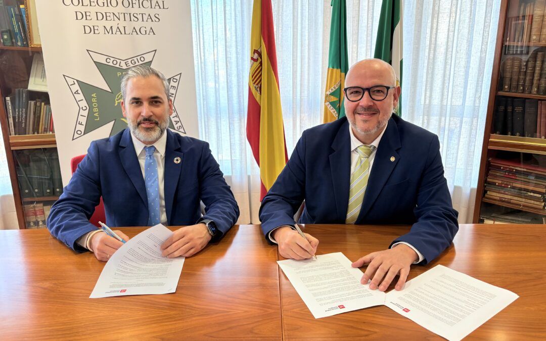 El Dr. Daniel Navas, presidente del Colegio Oficial de Dentistas de Málaga ha firmado un acuerdo con la Universidad Europea